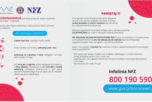 Zalecenia dyrektora CKU w związku z epidemią koronawirusa